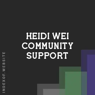 Heidi Wei Community Support | Indexof