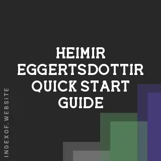 Heimir Eggertsdottir Quick Start Guide | Indexof