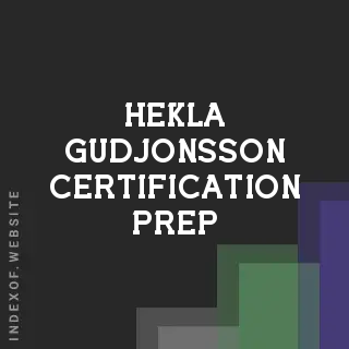 Hekla Gudjonsson Certification Prep | Indexof