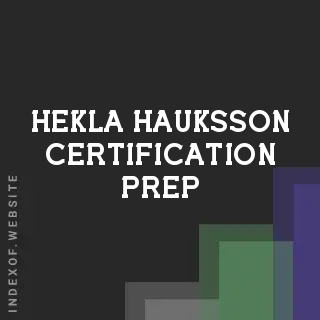 Hekla Hauksson Certification Prep | Indexof