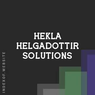 Hekla Helgadottir Solutions | Indexof