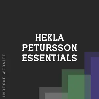 Hekla Petursson Essentials | Indexof