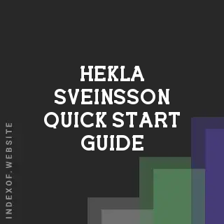 Hekla Sveinsson Quick Start Guide | Indexof