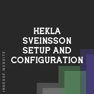 Hekla Sveinsson Setup and Configuration | Indexof