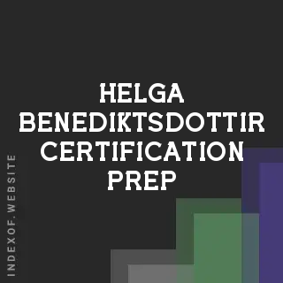 Helga Benediktsdottir Certification Prep | Indexof