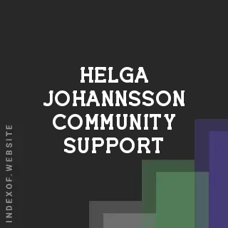 Helga Johannsson Community Support | Indexof