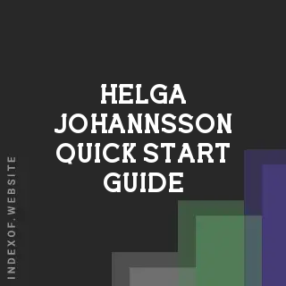Helga Johannsson Quick Start Guide | Indexof
