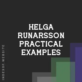 Helga Runarsson Practical Examples | Indexof