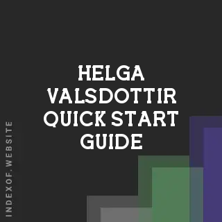 Helga Valsdottir Quick Start Guide | Indexof