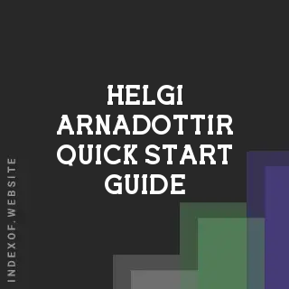 Helgi Arnadottir Quick Start Guide | Indexof
