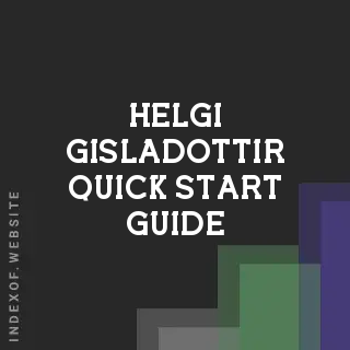 Helgi Gisladottir Quick Start Guide | Indexof