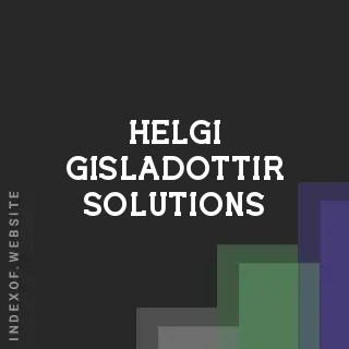 Helgi Gisladottir Solutions | Indexof