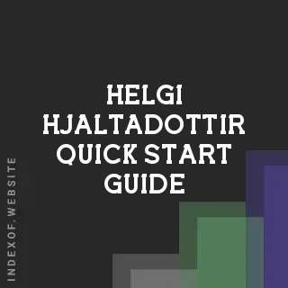 Helgi Hjaltadottir Quick Start Guide | Indexof