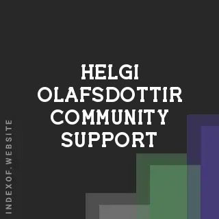 Helgi Olafsdottir Community Support | Indexof