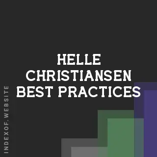 Helle Christiansen Best Practices | Indexof