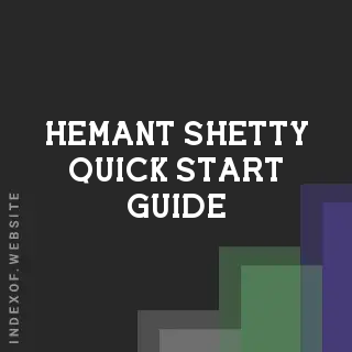 Hemant Shetty Quick Start Guide | Indexof