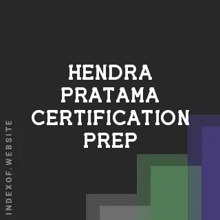 Hendra Pratama Certification Prep | Indexof
