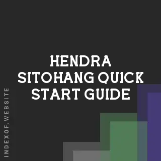 Hendra Sitohang Quick Start Guide | Indexof