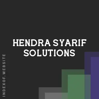 Hendra Syarif Solutions | Indexof