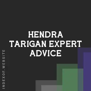 Hendra Tarigan Expert Advice | Indexof