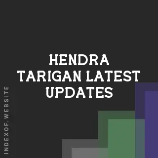 Hendra Tarigan Latest Updates | Indexof