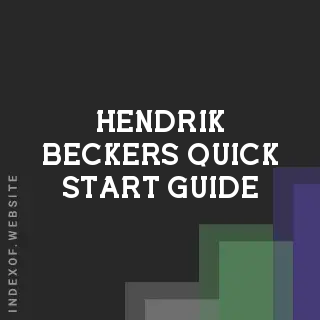 Hendrik Beckers Quick Start Guide | Indexof