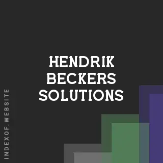 Hendrik Beckers Solutions | Indexof
