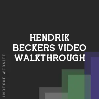 Hendrik Beckers Video Walkthrough | Indexof
