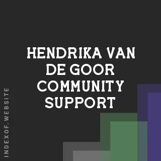 Hendrika van de Goor Community Support | Indexof