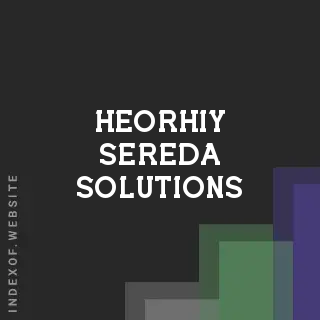 Heorhiy Sereda Solutions | Indexof