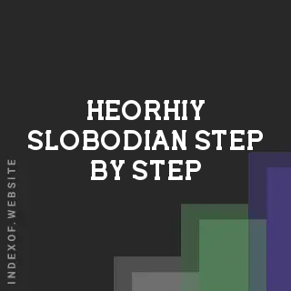 Heorhiy Slobodian Step-by-Step | Indexof
