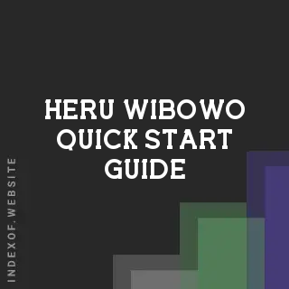 Heru Wibowo Quick Start Guide | Indexof