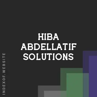 Hiba Abdellatif Solutions | Indexof
