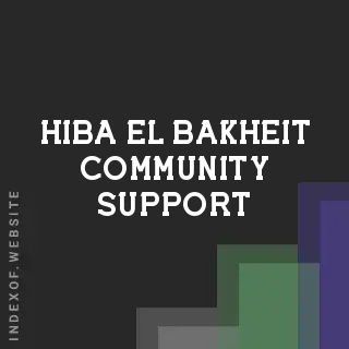 Hiba El-Bakheit Community Support | Indexof