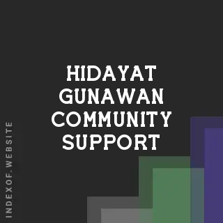 Hidayat Gunawan Community Support | Indexof