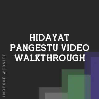 Hidayat Pangestu Video Walkthrough | Indexof