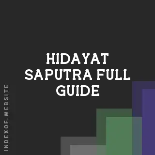 Hidayat Saputra Full Guide | Indexof