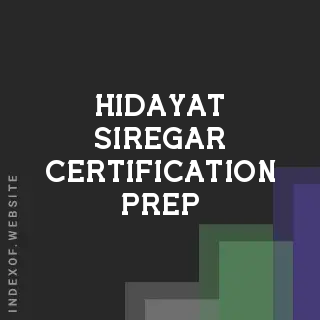Hidayat Siregar Certification Prep | Indexof
