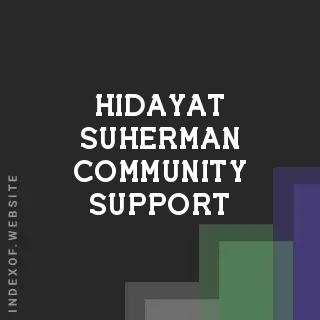 Hidayat Suherman Community Support | Indexof