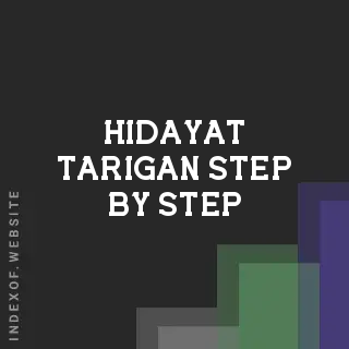 Hidayat Tarigan Step-by-Step | Indexof