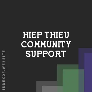 Hiep Thieu Community Support | Indexof