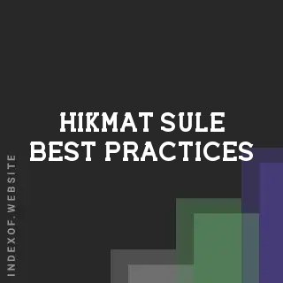 Hikmat Sule Best Practices | Indexof