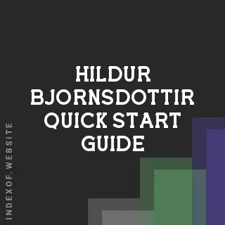 Hildur Bjornsdottir Quick Start Guide | Indexof