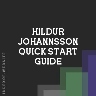 Hildur Johannsson Quick Start Guide | Indexof