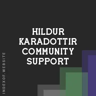 Hildur Karadottir Community Support | Indexof