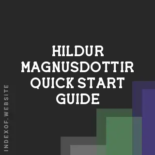 Hildur Magnusdottir Quick Start Guide | Indexof