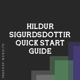 Hildur Sigurdsdottir Quick Start Guide | Indexof