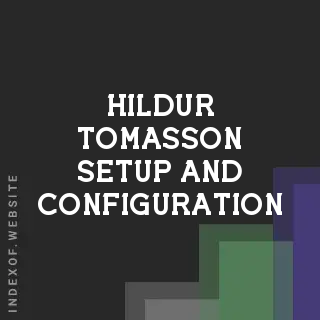 Hildur Tomasson Setup and Configuration | Indexof