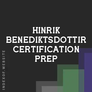 Hinrik Benediktsdottir Certification Prep | Indexof