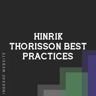 Hinrik Thorisson Best Practices | Indexof